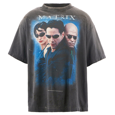 Футболка SAINT MICHAEL Mtrx SS TEE THE Matrix Green Logo SS26 