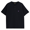 Футболка NEEDLES HENRY NECK TEE - COTTON PIQUE BLACK
