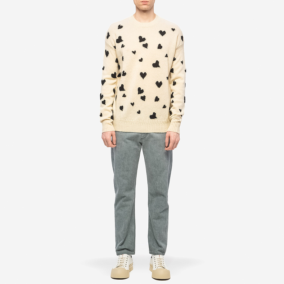 Свитер MARNI HEART INTARSIA ROUNDNECK SWEATER в интернет магазине Peakwww.peakstore.ru - 5 фото