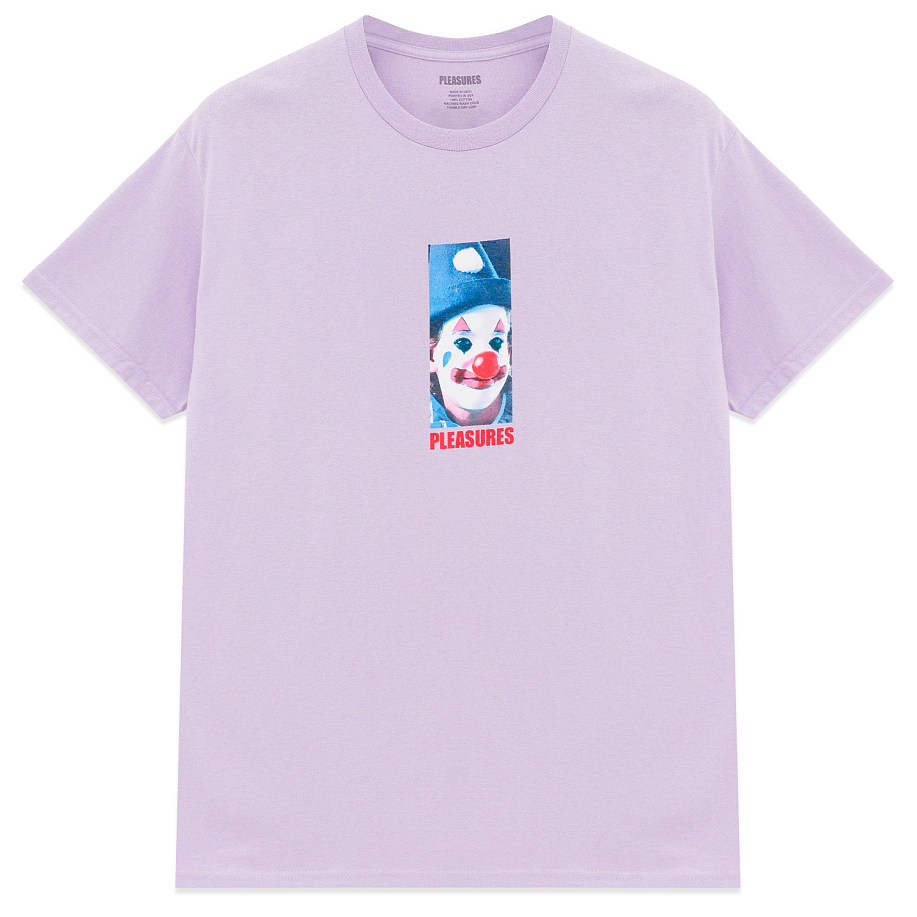 Футболка PLEASURES CLOWN T-SHIRT ORCHID - 1 фото Футболка PLEASURES CLOWN T-SHIRT в интернет магазине Peakwww.peakstore.ru - 1 фото
