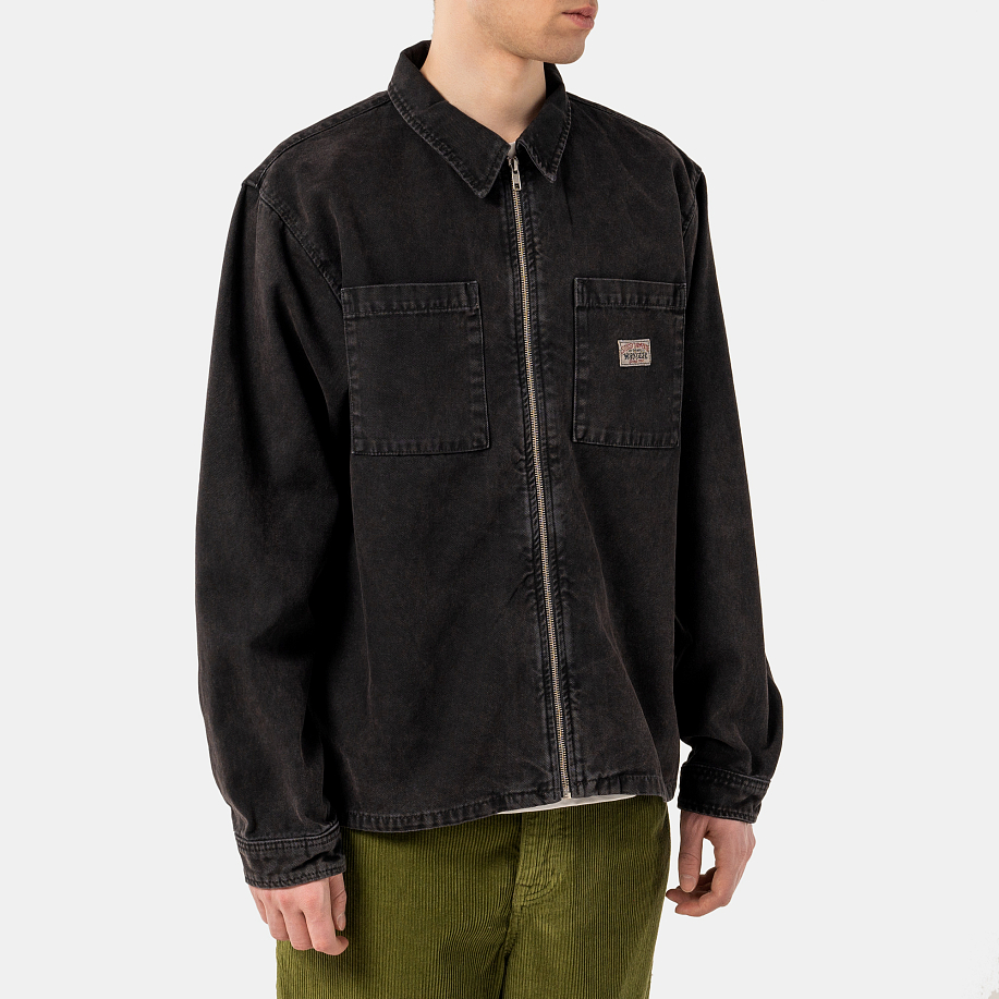 Куртка-рубашка STUSSY WASHED CANVAS ZIP SHIRT в интернет-магазине Peak Conceptwww.peakstore.ru - 2 фото