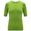Футболка AURALEE GIZA HIGH GAUGE RIB KNIT TEE GREEN