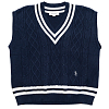 Жилет SPORTY & RICH SRC CABLEKNIT VEST Navy/Cream