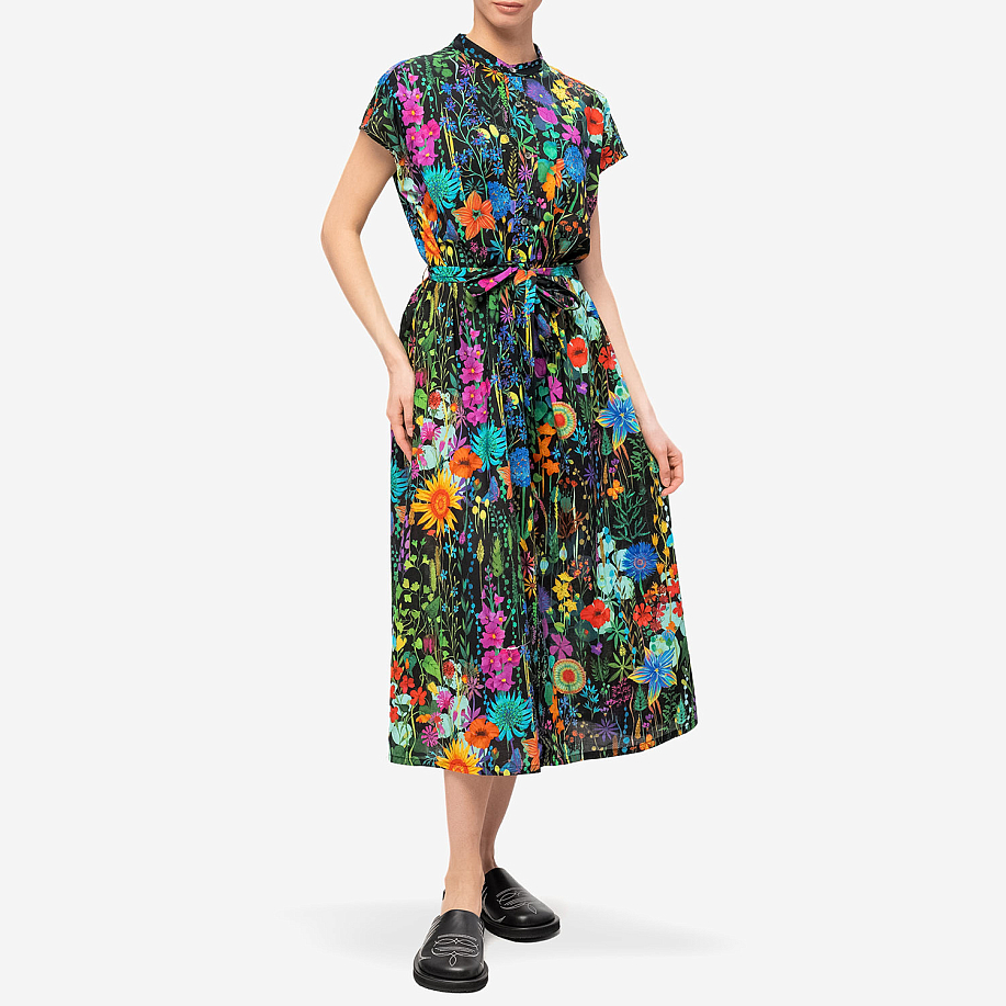 Платье ENGINEERED GARMENTS BANDED COLLAR DRESS FLORAL LAWN в интернет магазине Peakwww.peakstore.ru - 4 фото