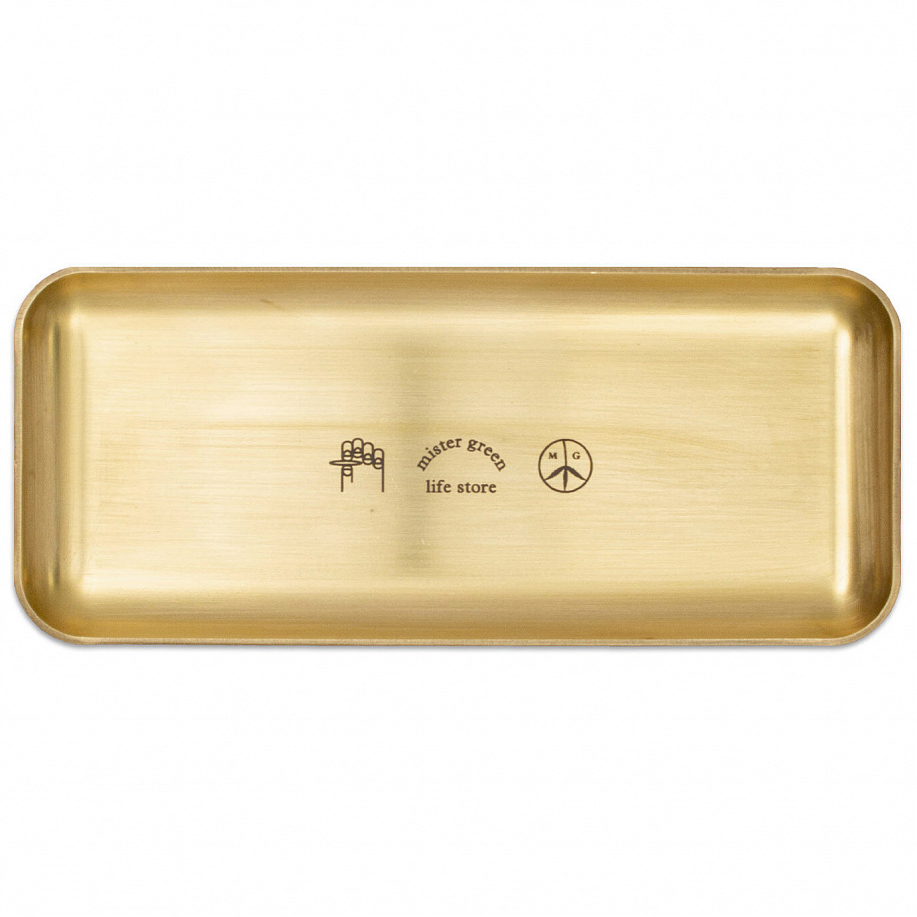 Поднос MISTER GREEN LOGO ROLLING TRAY HEAVY BRASS в интернет магазине Peakwww.peakstore.ru - 1 фото