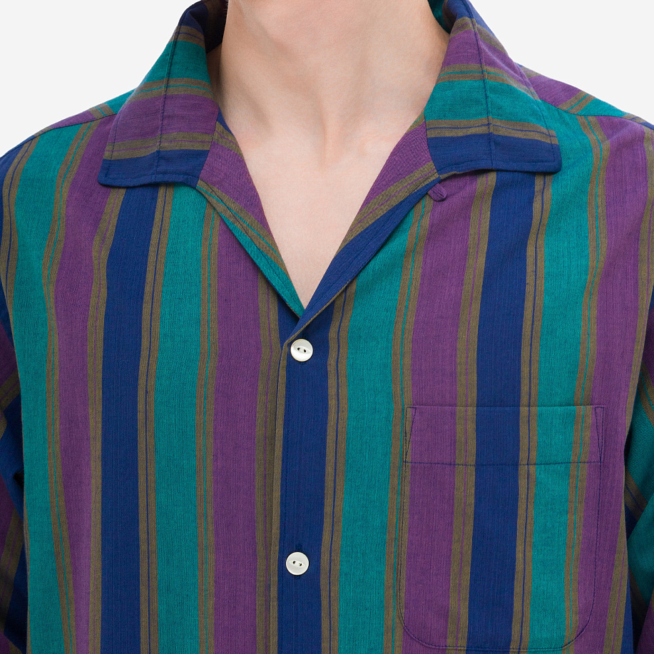 Рубашка NEEDLES ITALIAN COLLAR SHIRT - COTTON LAWN STRIPE - 12 фото Рубашка NEEDLES ITALIAN COLLAR SHIRT - COTTON LAWN STRIPE в интернет магазине Peakwww.peakstore.ru - 12 фото