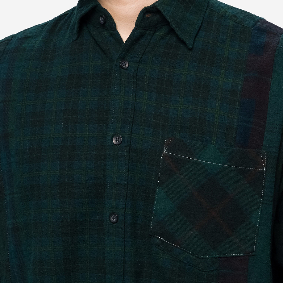 Рубашка NEEDLES 7 CUTS WIDE FLANNEL SHIRT OVER DYE в интернет магазине Peakwww.peakstore.ru - 5 фото