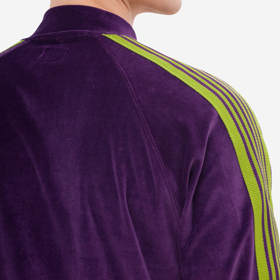 Толстовка NEEDLES RIB COLLAR TRACK JACKET - VELOUR в интернет магазине Peakwww.peakstore.ru - 17 фото