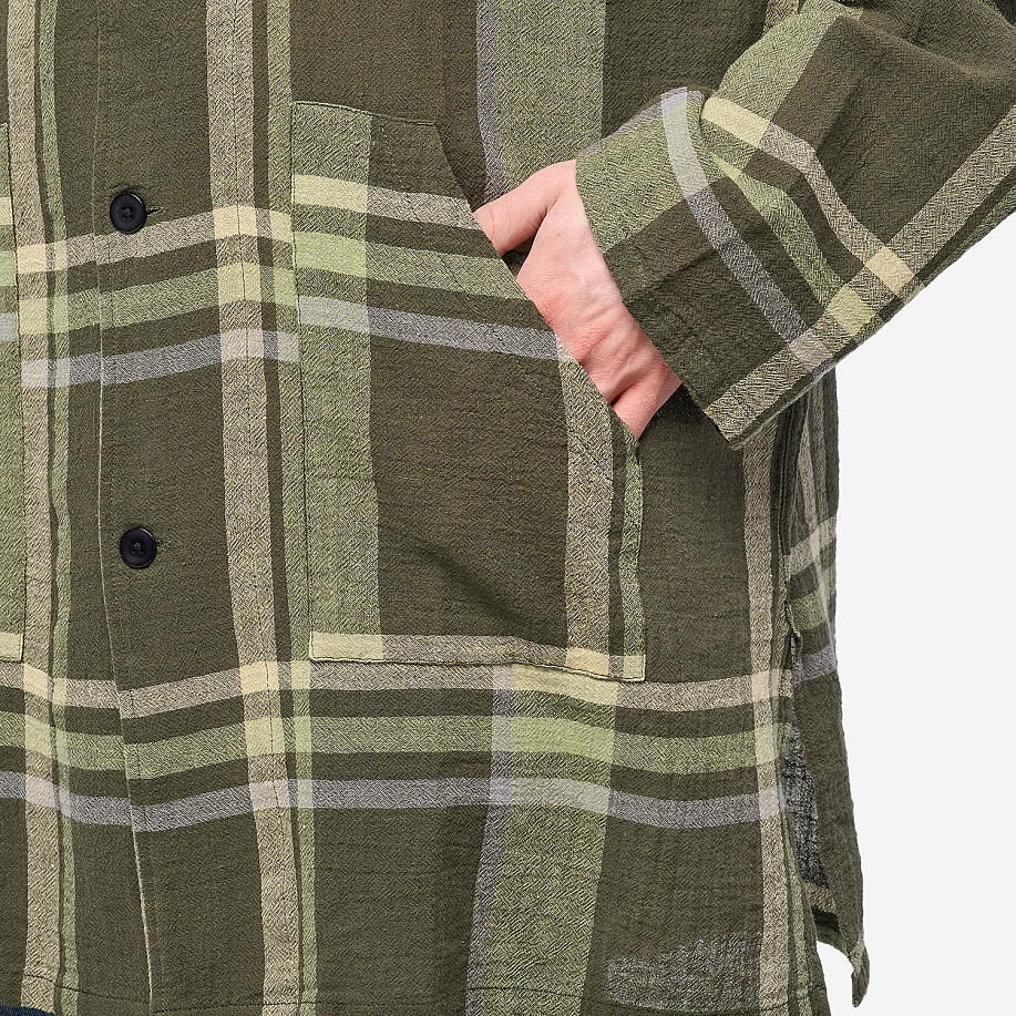 Рубашка SOUTH2 WEST8 V NECK ARMY SHIRT - COTTON BOILED CLOTH BIG PLAID в интернет-магазине Peak Conceptwww.peakstore.ru - 19 фото