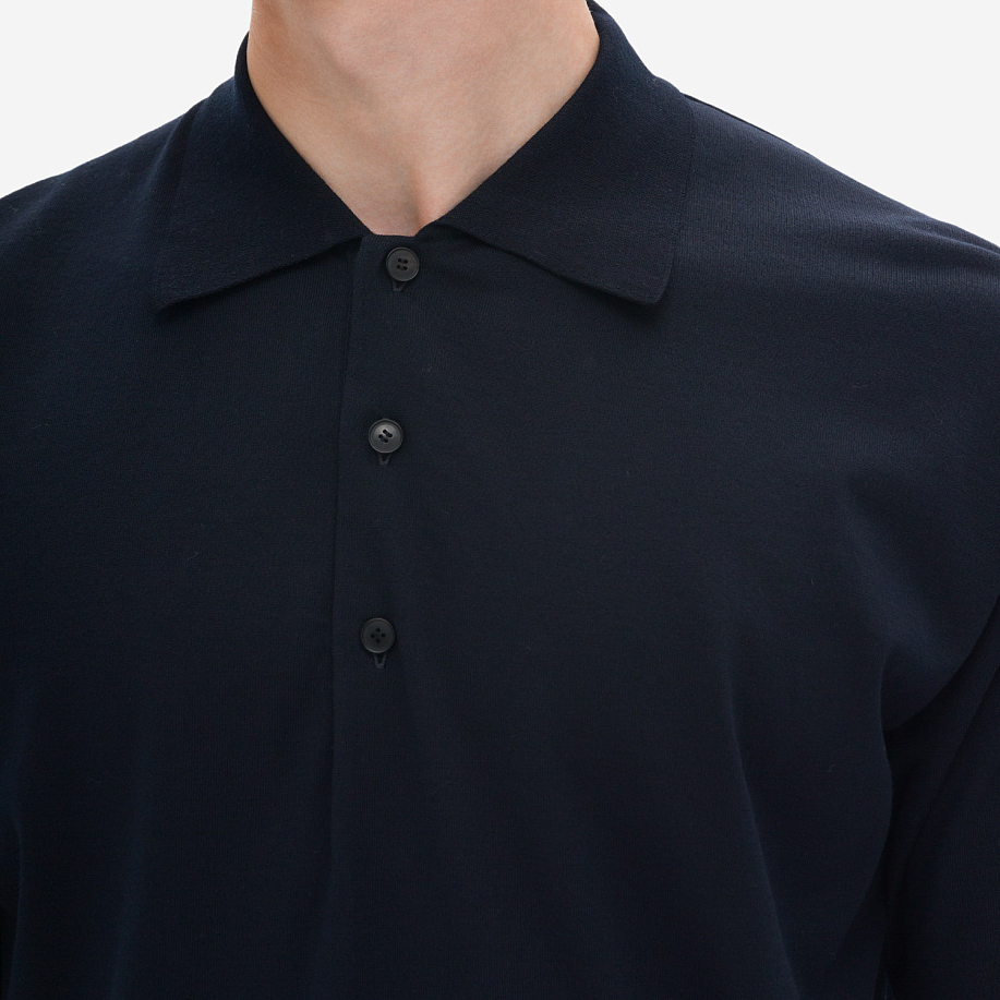 Поло AURALEE SUPER HIGH GAUGE COTTON KNIT POLO в интернет магазине Peakwww.peakstore.ru - 5 фото