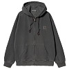 Толстовка CARHARTT WIP HOODED NELSON JACKET CHARCOAL (GARMENT DYED)