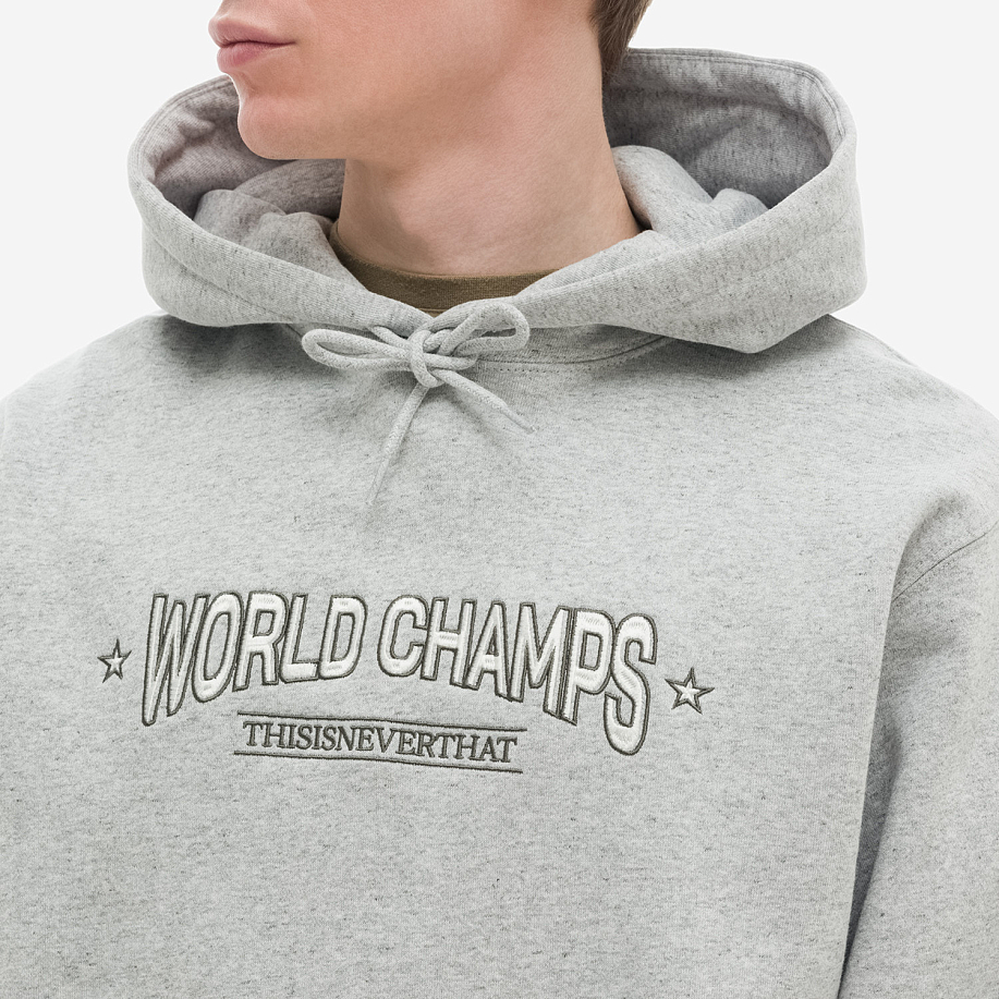 Толстовка THISISNEVERTHAT WORLD CHAMPS HOODIE HEATHER GREY - 5 фото Толстовка THISISNEVERTHAT WORLD CHAMPS HOODIE в интернет магазине Peakwww.peakstore.ru - 5 фото