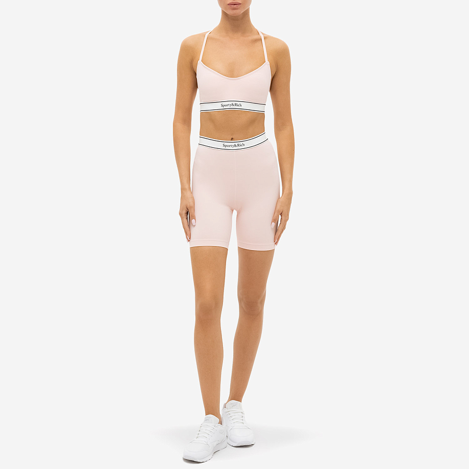 Велосипедки SPORTY & RICH SERIF LOGO BIKER SHORTS в интернет магазине Peakwww.peakstore.ru - 4 фото