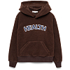 Толстовка SPORTY & RICH SHERPA FLEECE CROPPED HOODIE CHOCOLATE