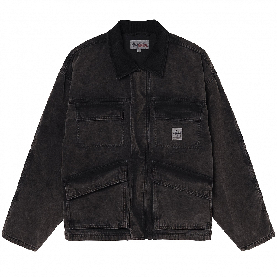 ジャケット・アウター STUSSY SHOP JACKET WASHED CANVAS STUSSY☆】 WASHED CANVAS SHOP JACKET (STUSSY/ジャケット