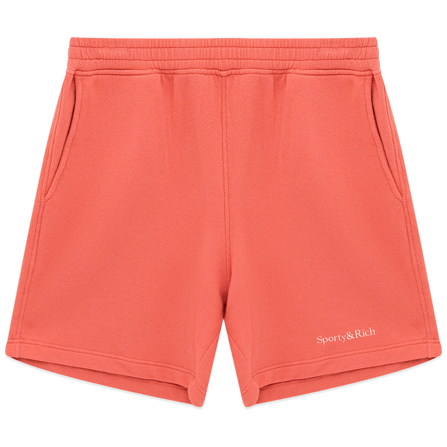 Шорты SPORTY & RICH SERIF LOGO EMBROIDERED GYM SHORTS в интернет магазине Peakwww.peakstore.ru - 1 фото