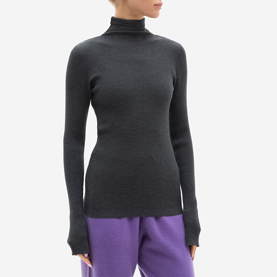 Водолазка AURALEE SUPER FINE WOOL HIGH GAUGE RIB KNIT TURTLE в интернет магазине Peakwww.peakstore.ru - 10 фото