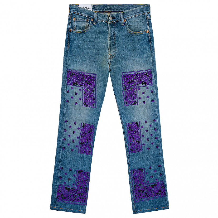 Джинсы NOMA T.D. BANDANA EMBROIDERY DENIM PANTS в интернет магазине Peakwww.peakstore.ru - 1 фото