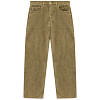Брюки AURALEE PIGMENT DYE FINX CORDUROY WIDE 5P PANTS OLIVE BROWN