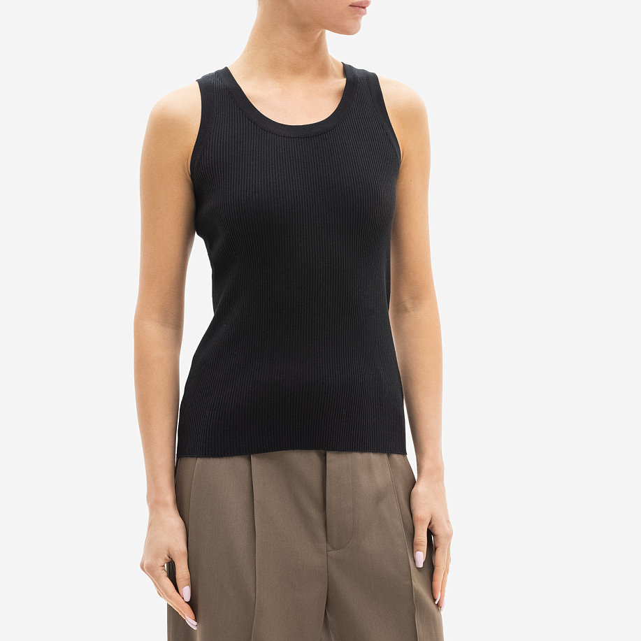 Майка AURALEE GIZA HIGH GAUGE RIB KNIT TANK BLACK - 2 фото Майка AURALEE GIZA HIGH GAUGE RIB KNIT TANK в интернет магазине Peakwww.peakstore.ru - 2 фото