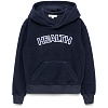 Толстовка SPORTY & RICH SHERPA FLEECE CROPPED HOODIE NAVY