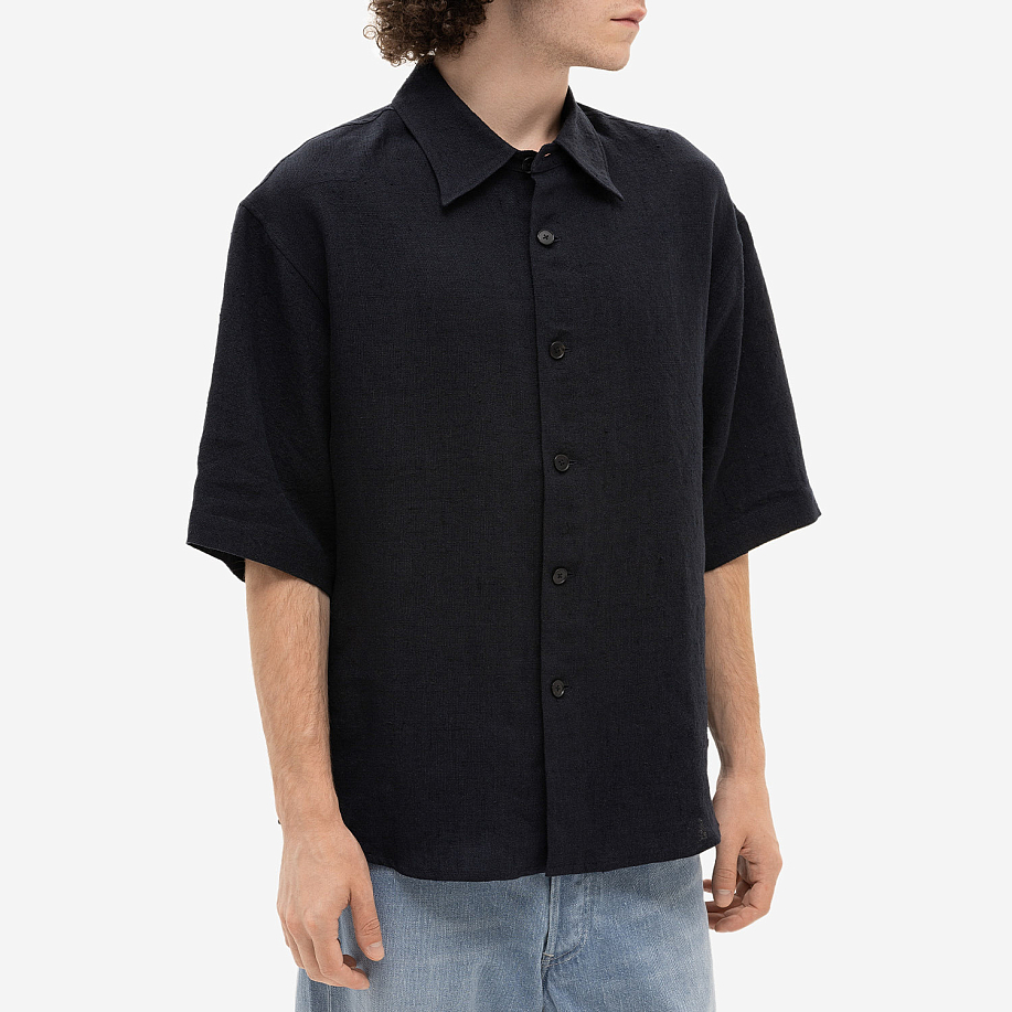 Рубашка AURALEE LINEN SILK TWEED HALF SLEEVED SHIRT в интернет-магазине Peak Conceptwww.peakstore.ru - 3 фото