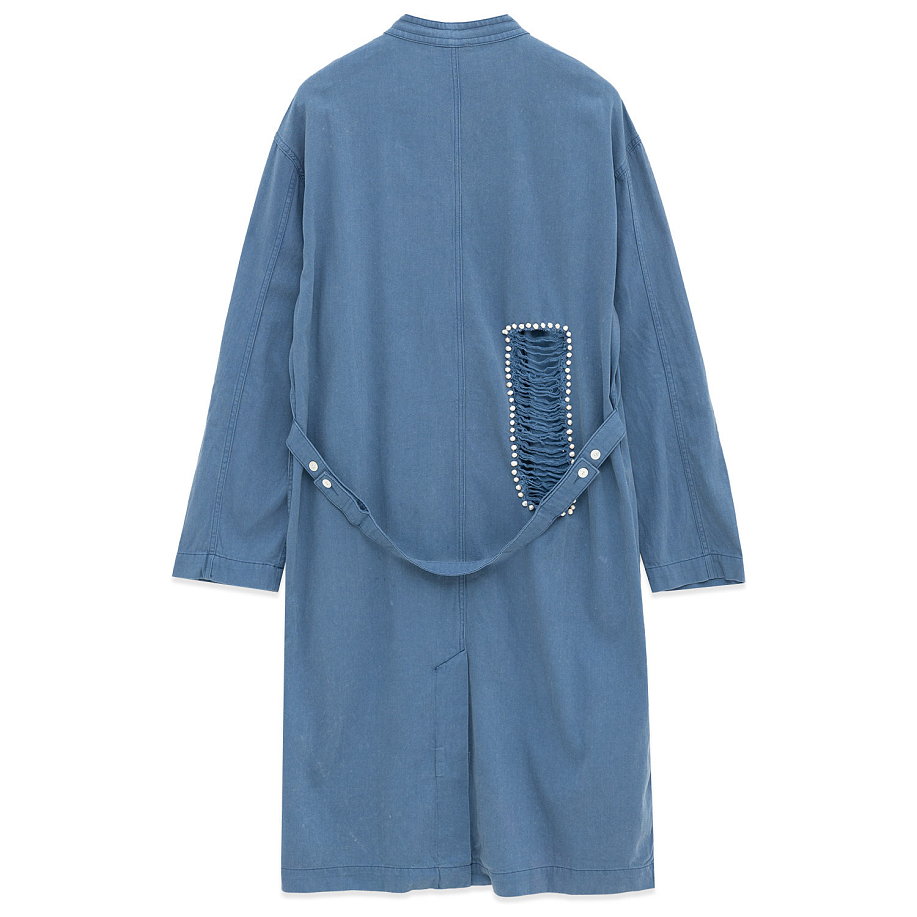 Плащ GLASS CYPRESS DISTRESSED DENIM TRENCH COAT в интернет магазине Peakwww.peakstore.ru - 9 фото