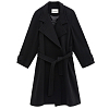 Пальто LOW CLASSIC SOFT WOOL TWILL WRAP COAT BLACK