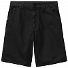Джинсовые шорты CARHARTT WIP SINGLE KNEE SHORT BLACK (GARMENT DYED)