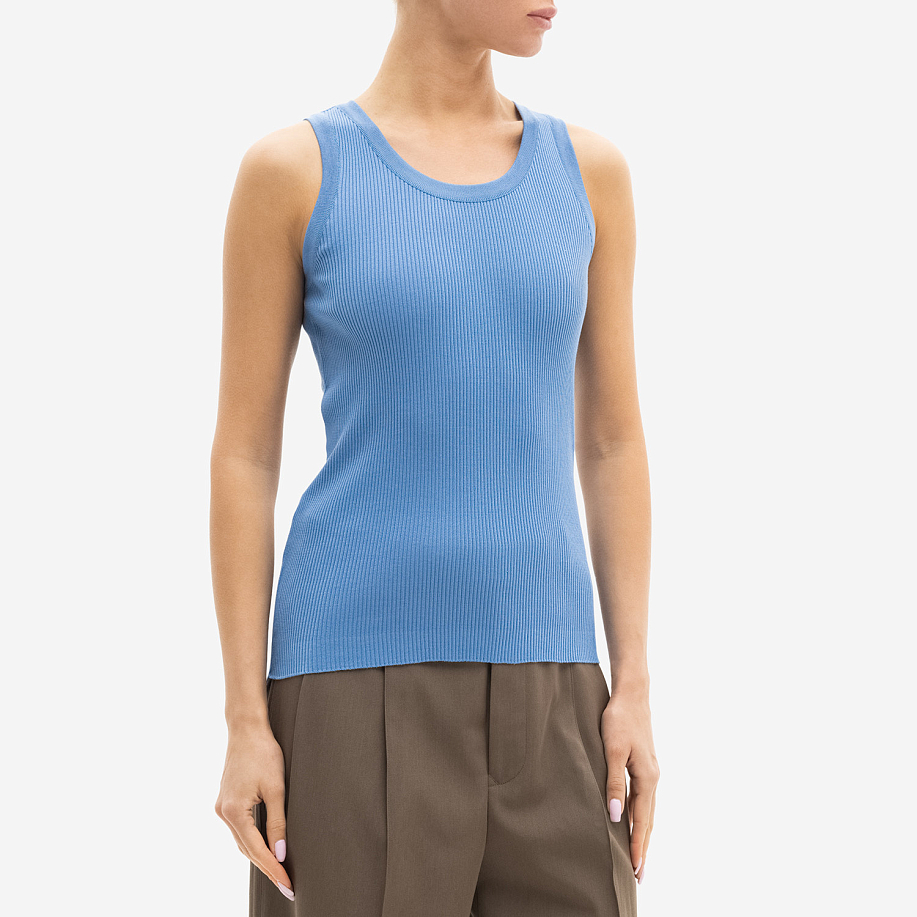 Майка AURALEE GIZA HIGH GAUGE RIB KNIT TANK LIGHT BLUE - 2 фото Майка AURALEE GIZA HIGH GAUGE RIB KNIT TANK в интернет магазине Peakwww.peakstore.ru - 2 фото