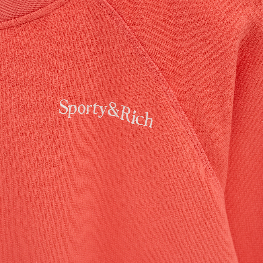 Толстовка SPORTY & RICH SERIF LOGO EMBROIDERED SWEAT SHIRT в интернет-магазине Peak Conceptwww.peakstore.ru - 12 фото