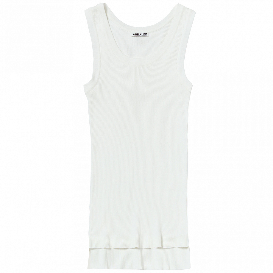 Майка AURALEE GIZA HIGH GAUGE RIB KNIT TANK White - 1 фото Майка AURALEE GIZA HIGH GAUGE RIB KNIT TANK в интернет магазине Peakwww.peakstore.ru - 1 фото