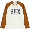 Лонгслив CARNE BOLLENTE Third Base Thrills WHITE/BROWN
