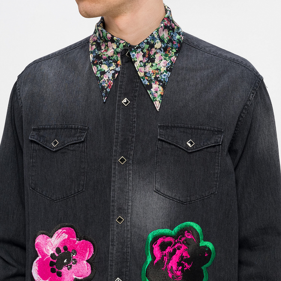 Рубашка KIDILL HIPPIE DENIM SHIRT - DISTRESSED DENIM - EMBROIDERY в интернет-магазине Peak Conceptwww.peakstore.ru - 5 фото