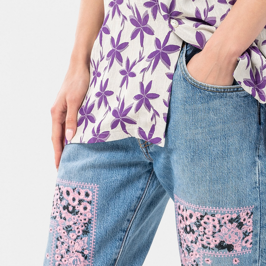 Джинсы NOMA T.D. BANDANA EMBROIDERY DENIM PANTS в интернет магазине Peakwww.peakstore.ru - 19 фото