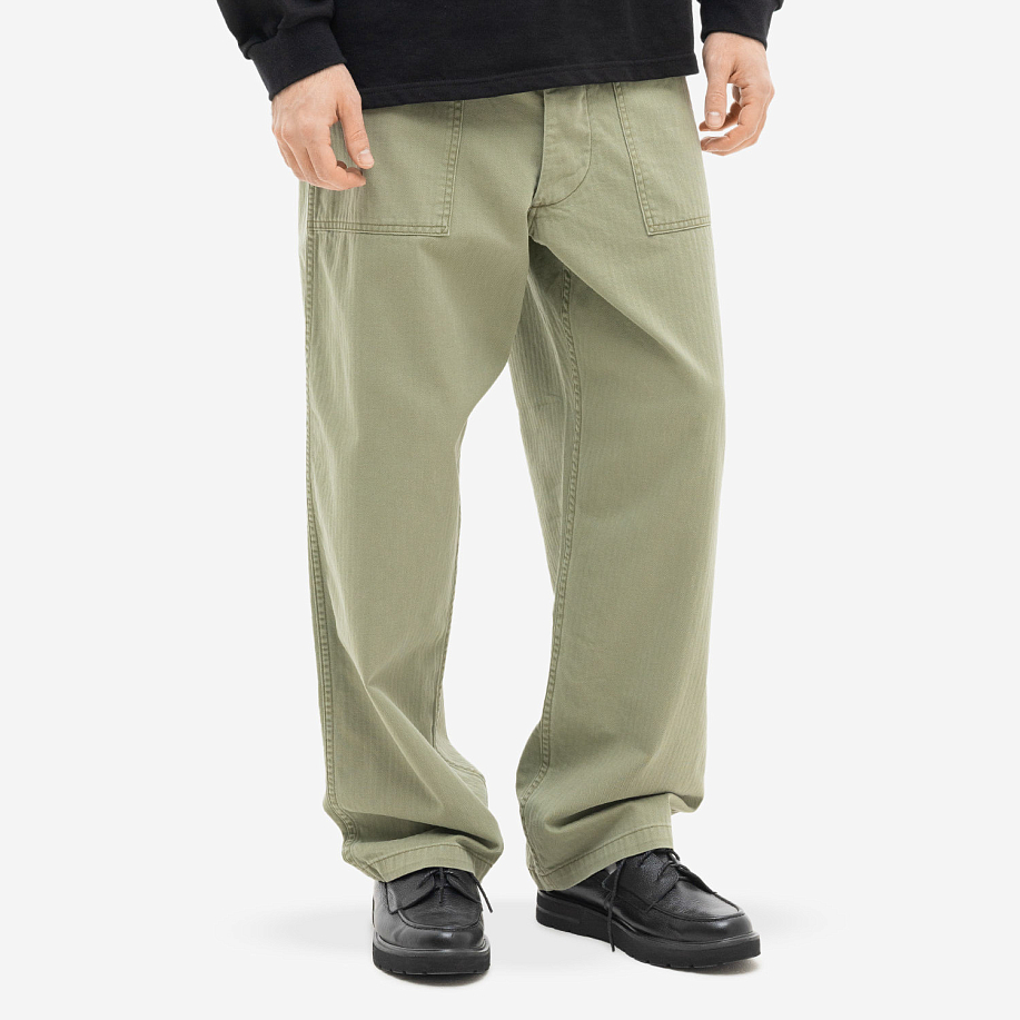 Брюки ORSLOW HERRINGBONE SUMMER FATIGUE PANTS в интернет магазине Peakwww.peakstore.ru - 2 фото