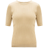 Футболка AURALEE GIZA HIGH GAUGE RIB KNIT TEE LIGHT BEIGE