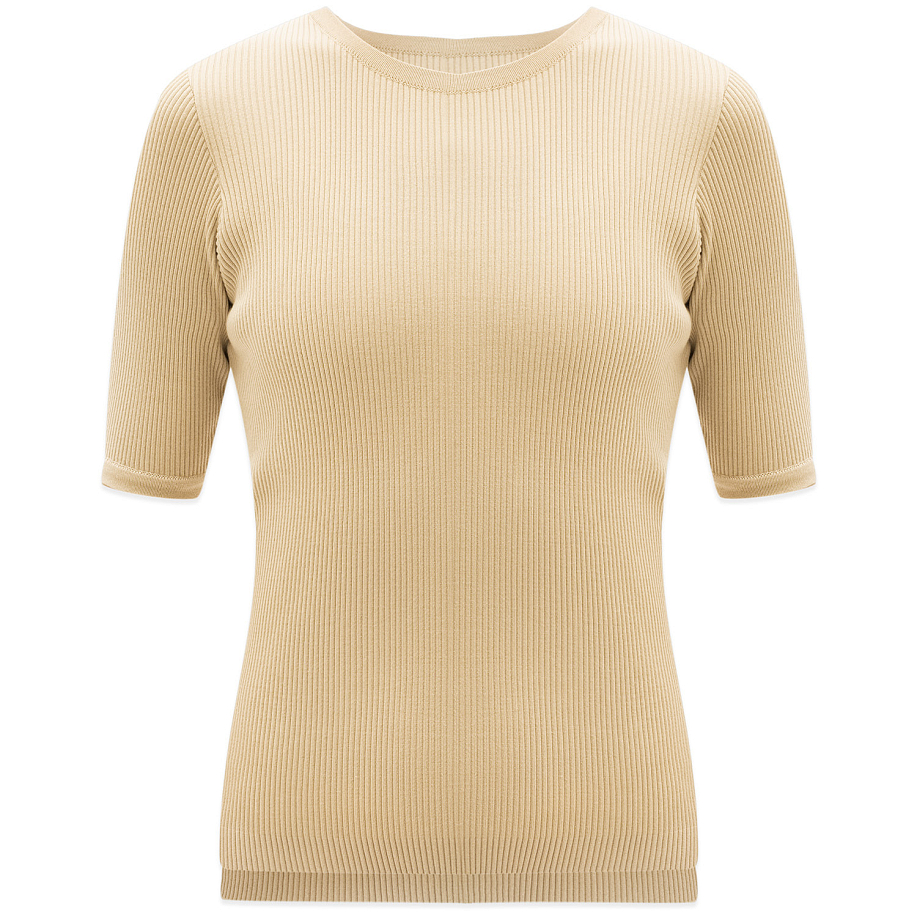 Футболка AURALEE GIZA HIGH GAUGE RIB KNIT TEE LIGHT BEIGE - 1 фото Футболка AURALEE GIZA HIGH GAUGE RIB KNIT TEE в интернет магазине Peakwww.peakstore.ru - 1 фото