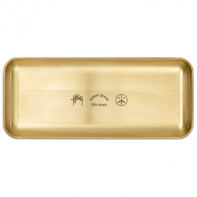 Поднос MISTER GREEN LOGO ROLLING TRAY HEAVY BRASS в интернет магазине Peak