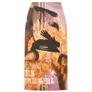 Юбка ELLISS DENIM SUNFLOWER ANKLE SKIRT в интернет магазине Peak