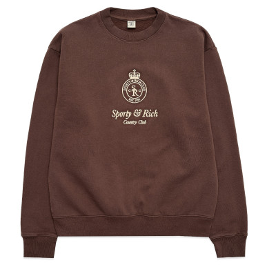 Толстовка SPORTY & RICH CROWN EMBROIDERED CREWNECK в интернет магазине Peak
