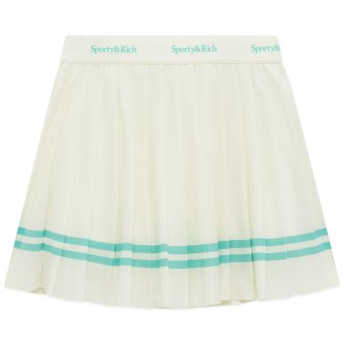 Юбка SPORTY & RICH SERIF LOGO PLEATED SKIRT Юбка SPORTY & RICH SERIF LOGO PLEATED SKIRT в интернет магазине Peak