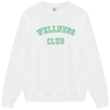 Толстовка SPORTY & RICH WELLNESS CLUB FLOCKED CREWNECK в интернет магазине Peak