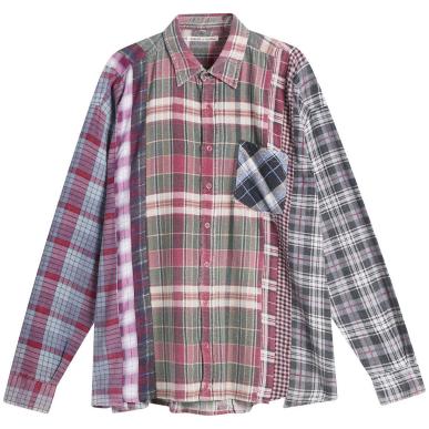 Рубашка NEEDLES REBUILD  FLANNEL SHIRT 7 CUTS WIDE SHIRT в интернет-магазине Peak Concept