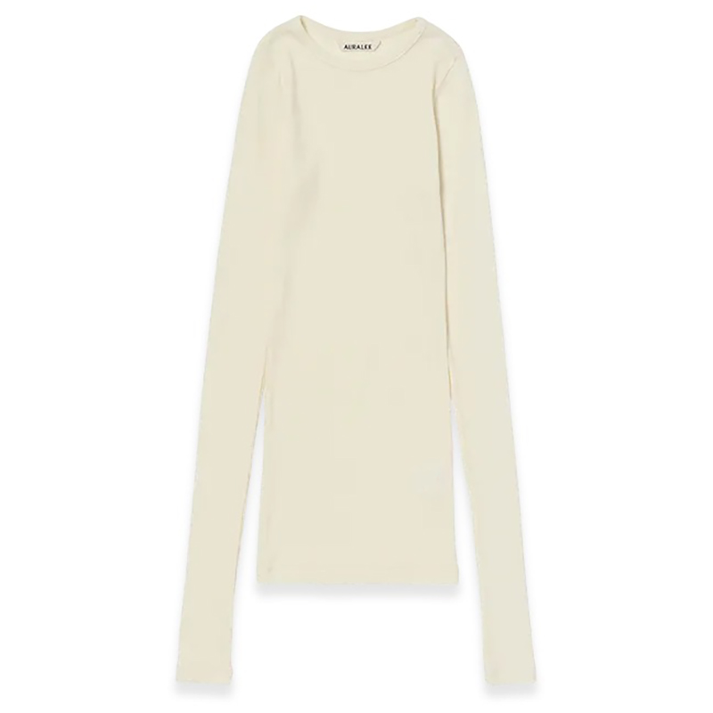 Лонгслив AURALEE WOOL SILK SOFT RIB L/S TEE в интернет-магазине Peak Conceptwww.peakstore.ru - 3 фото